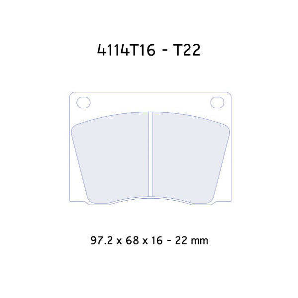 CL Brakes 4114t18 RC6E TVR Griffith V8 1963 Performance Endurance Long Distance Front Race Pads